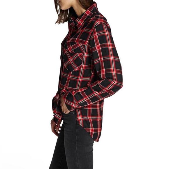 NWOT Sanctuary Boyfriend For Life After Hours Plaid Flannel Button Down Shirt XS - Picture 5 of 15